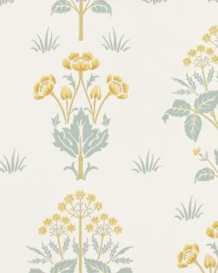 Sanderson Design Group Brands Ltd Mönstrade Tapeter|Blommiga Tapeter|William Morris & Co. Tapet - Meadow Sweet Gold/Slate
