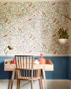 Sanderson Design Group Brands Ltd Mönstrade Tapeter|Blommiga Tapeter|William Morris & Co. Tapet - Newill indigo saffron
