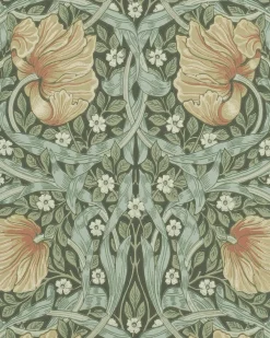 Sanderson Design Group Brands Ltd Mönstrade Tapeter|Blommiga Tapeter|William Morris & Co. Tapet - Pimpernel Bayleaf/Manilla