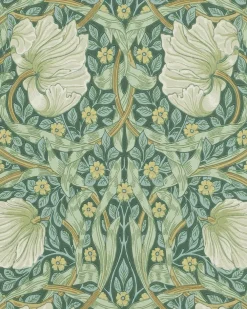 Sanderson Design Group Brands Ltd Mönstrade Tapeter|Blommiga Tapeter|William Morris & Co. Tapet - Pimpernel Privet/Slate