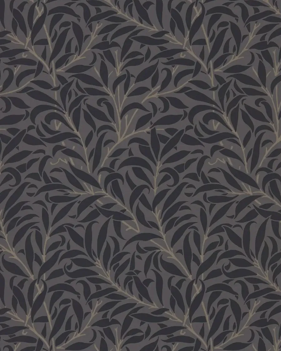 Sanderson Design Group Brands Ltd Mönstrade Tapeter|William Morris & Co - Tapeter|William Morris & Co. Tapet - Pure Willow Boughs Charcoal/Black