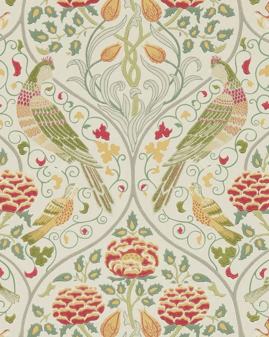 Sanderson Design Group Brands Ltd Mönstrade Tapeter|Blommiga Tapeter|William Morris & Co. Tapet - Seasons by May linen
