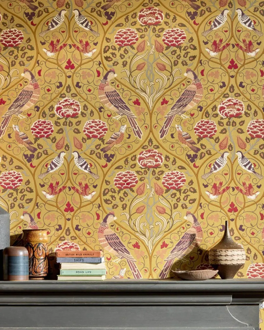 Sanderson Design Group Brands Ltd Mönstrade Tapeter|Blommiga Tapeter|William Morris & Co. Tapet - Seasons by May linen
