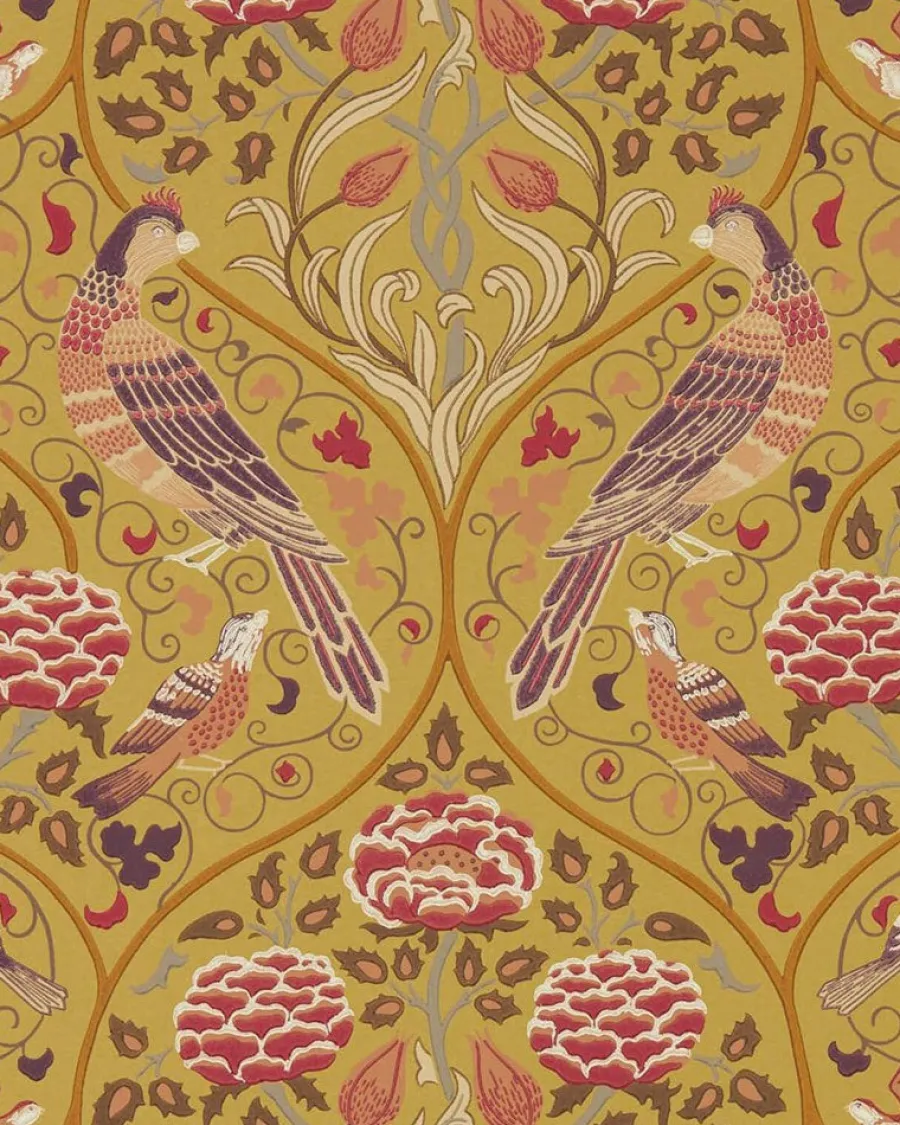Sanderson Design Group Brands Ltd Mönstrade Tapeter|Blommiga Tapeter|William Morris & Co. Tapet - Seasons by May saffron