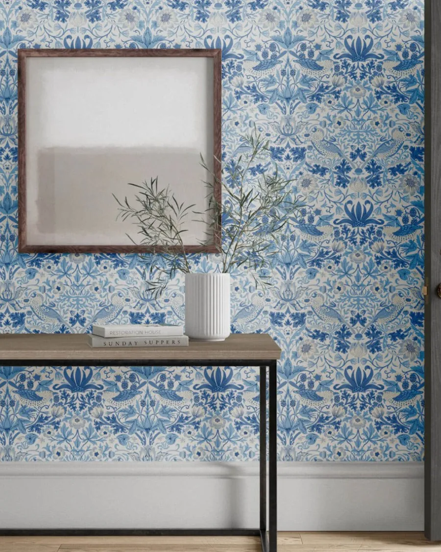 Sanderson Design Group Brands Ltd Mönstrade Tapeter|William Morris & Co - Tapeter|William Morris & Co. Tapet - Simply Strawberry Thief woad