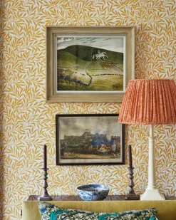 Sanderson Design Group Brands Ltd Mönstrade Tapeter|Blommiga Tapeter|William Morris & Co. Tapet - Willow Yellow