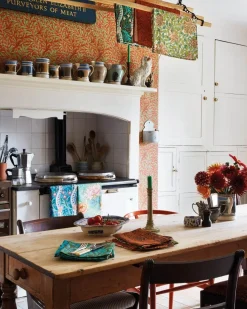 Sanderson Design Group Brands Ltd Mönstrade Tapeter|Blommiga Tapeter|William Morris & Co. Tapet - Willow Boughs Tomato/Olive