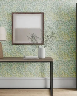 Sanderson Design Group Brands Ltd Mönstrade Tapeter|Blommiga Tapeter|William Morris & Co. Tapet - Willow Boughs Green