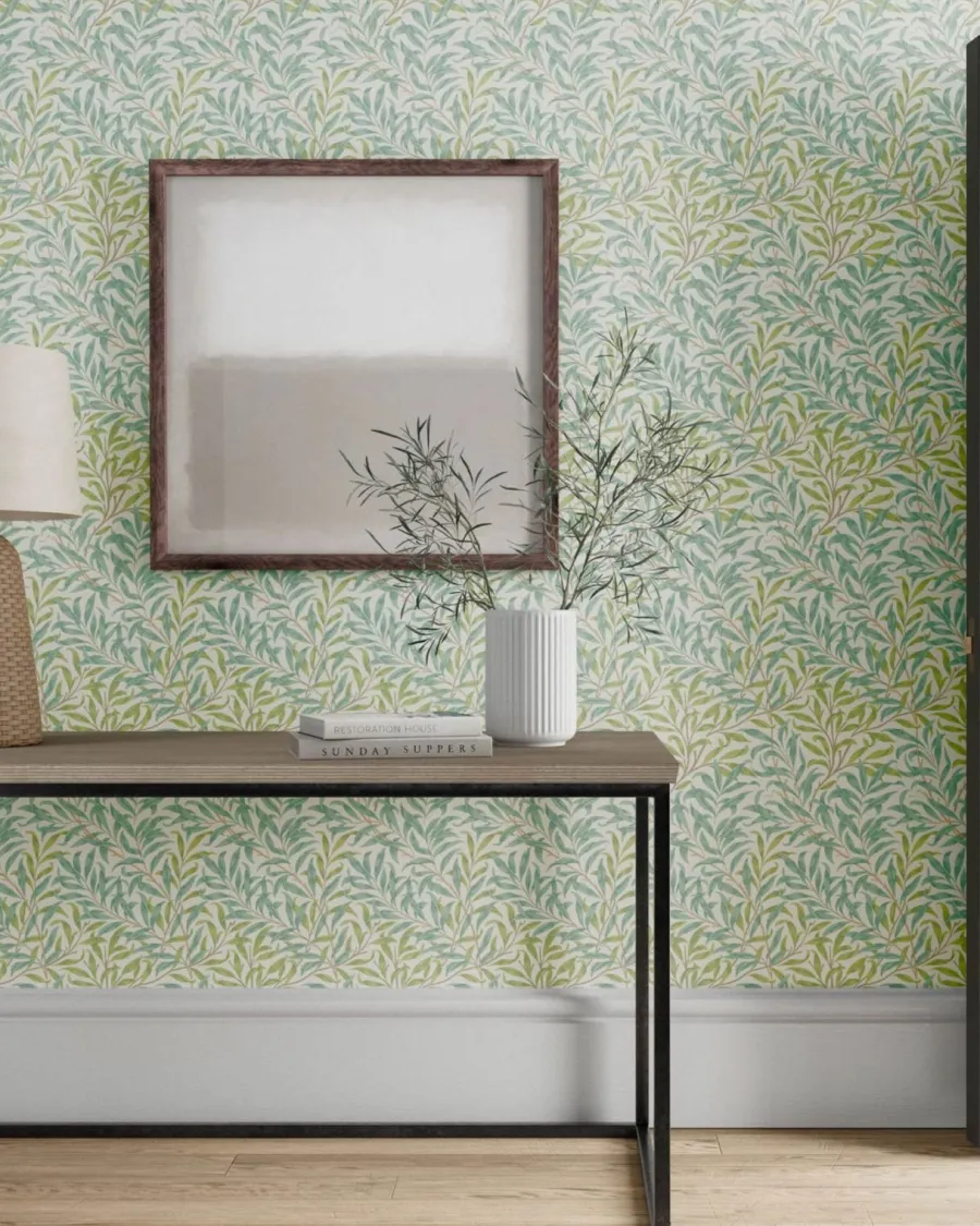 Sanderson Design Group Brands Ltd Mönstrade Tapeter|Blommiga Tapeter|William Morris & Co. Tapet - Willow Boughs Green