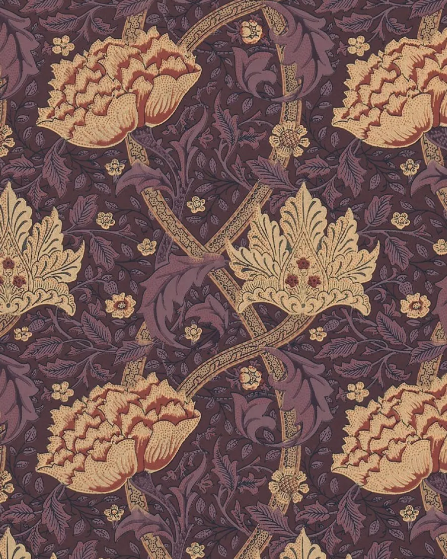 Sanderson Design Group Brands Ltd Mönstrade Tapeter|William Morris & Co - Tapeter|William Morris & Co. Tapet - Windrush aubergine/wine